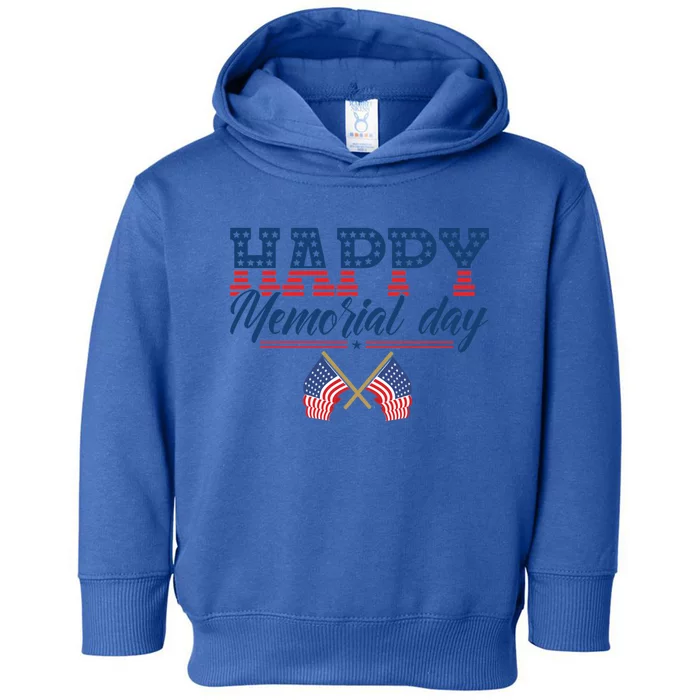 Happy Memorial Day Gift Toddler Hoodie