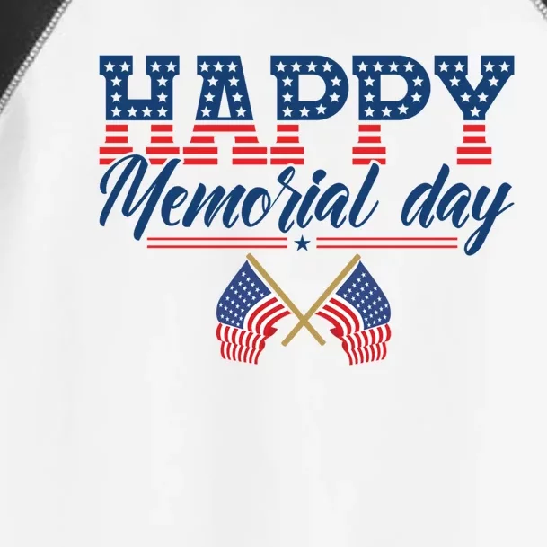 Happy Memorial Day Gift Toddler Fine Jersey T-Shirt