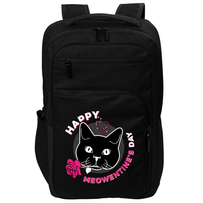 Happy Meowentine's Day Funny Cat Valentine's Day Gift Impact Tech Backpack