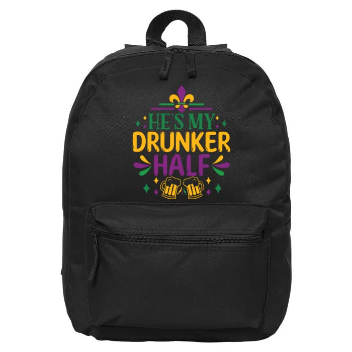 He's My Drunker Half Beer Lover Saint Patrick's Day 16 in Basic Backpack