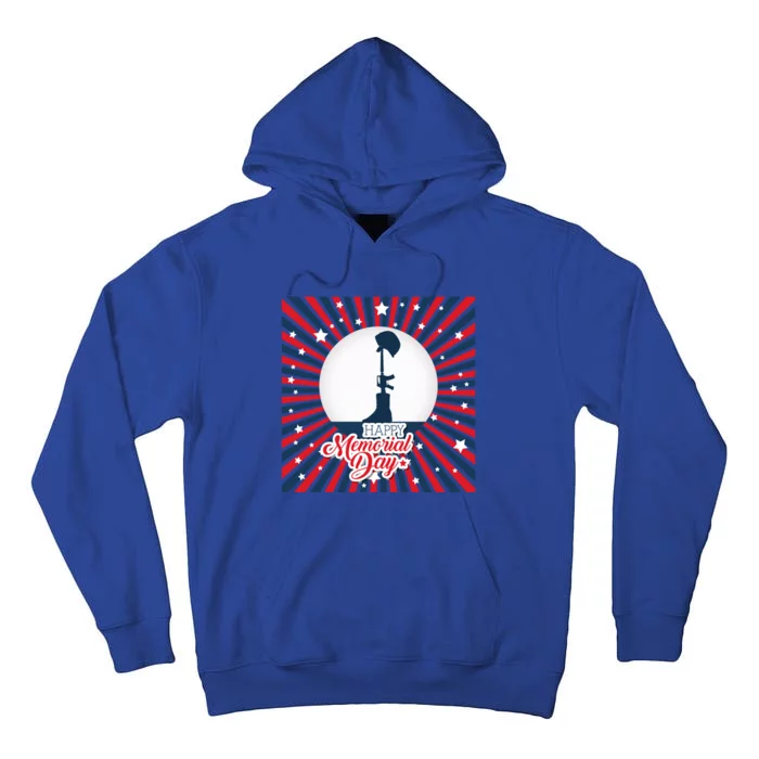 Happy Memorial Day Usa Patriotic Flag Gift Tall Hoodie