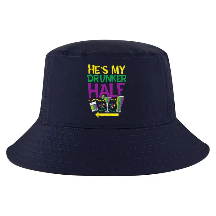 HeS My Drunker Half Matching Couple Friend Mardi Gras Cool Comfort Performance Bucket Hat