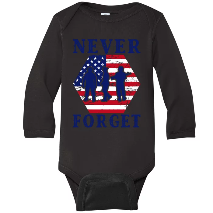 Happy Memorial Day T Baby Long Sleeve Bodysuit