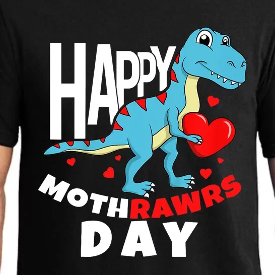 Happy Mother's Day Son For Mom Rawr Trex Dino Boy Pajama Set