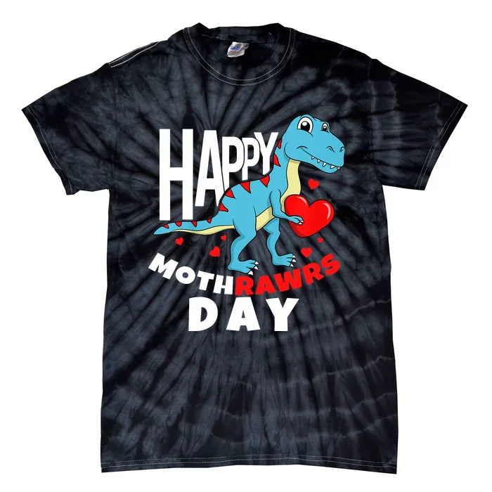 Happy Mother's Day Son For Mom Rawr Trex Dino Boy Tie-Dye T-Shirt