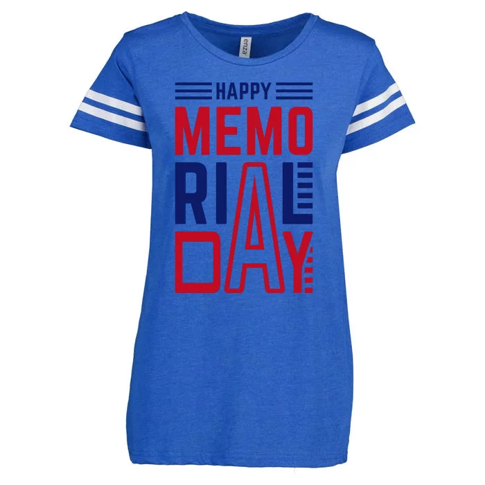 Happy Memorial Day T Enza Ladies Jersey Football T-Shirt