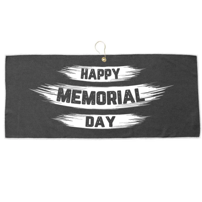 Happy Memorial Day T Large Microfiber Waffle Golf Towel