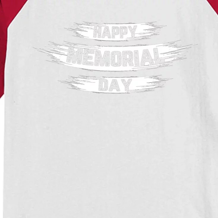 Happy Memorial Day T Kids Colorblock Raglan Jersey