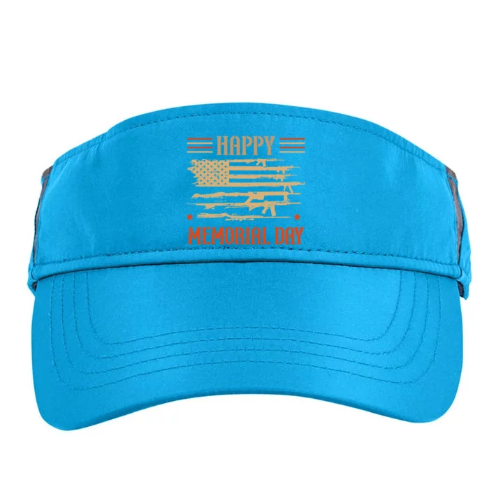 Happy Memorial Day Remembrance Military Combat Veteran Gift Adult Drive Performance Visor