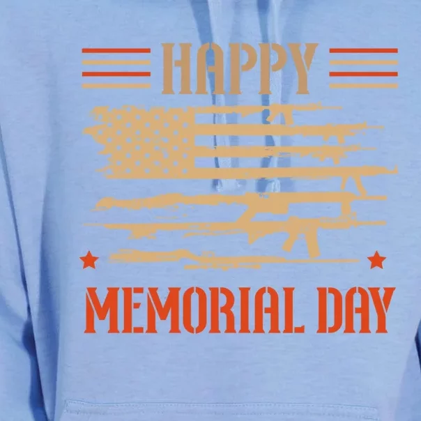 Happy Memorial Day Remembrance Military Combat Veteran Gift Unisex Surf Hoodie