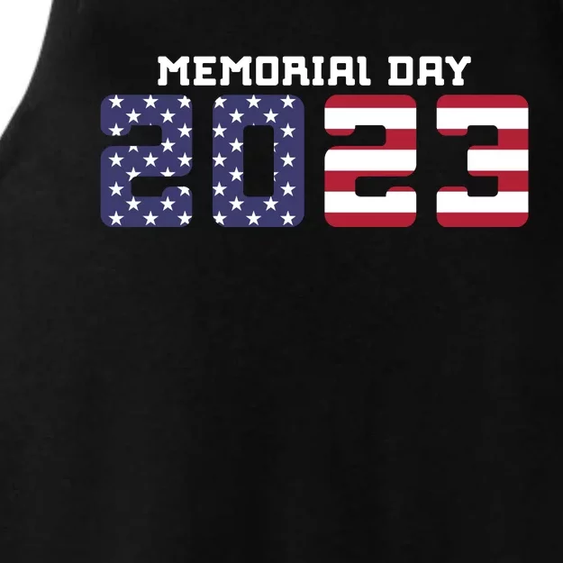 Happy Memorial Day T Ladies Tri-Blend Wicking Tank