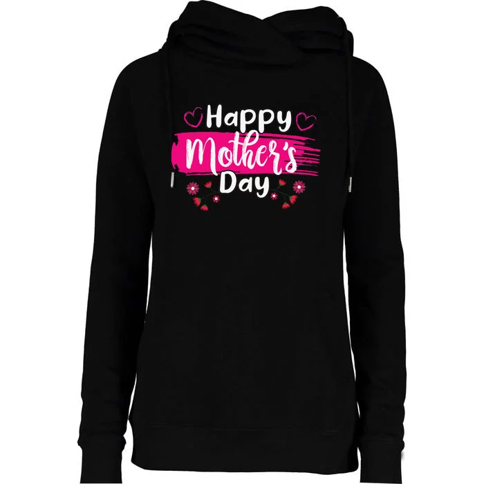 Happy Mothers Day 2024 For Women Mom Grandma Love Womens Funnel Neck Pullover Hood