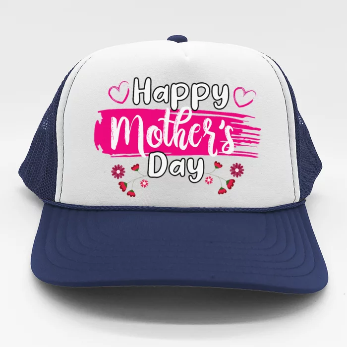 Happy Mothers Day 2024 For Women Mom Grandma Love Trucker Hat