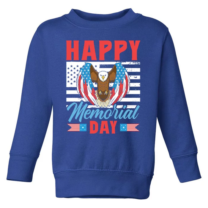 Happy Memorial Day Remembrance Military Veteran Combat Cute Gift Toddler Sweatshirt