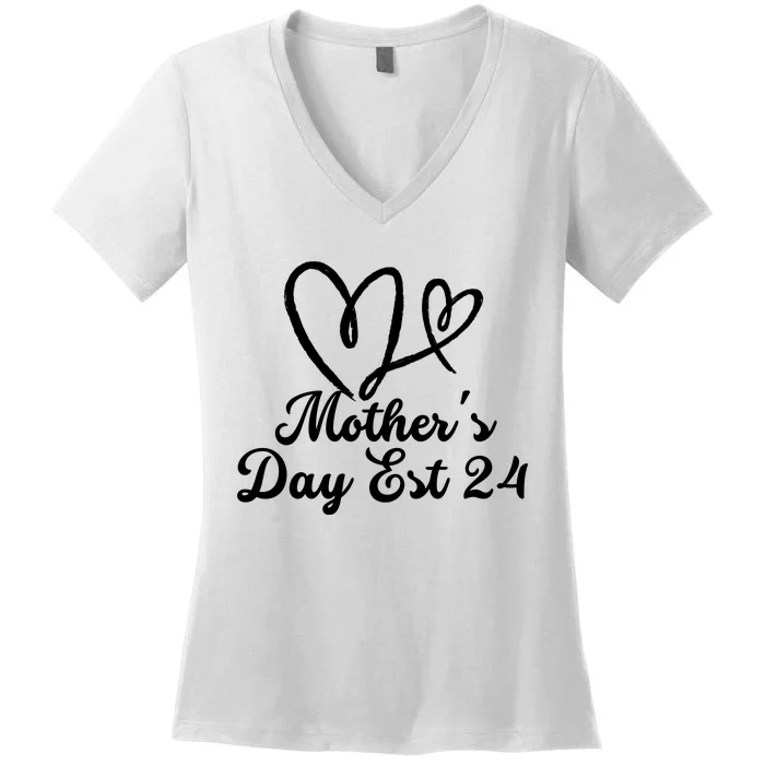 Happy MotherS Day 2024 Women's V-Neck T-Shirt