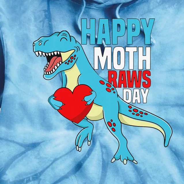 Happy Mother's Day Son For Mommy Rawr Trex Dino Tie Dye Hoodie