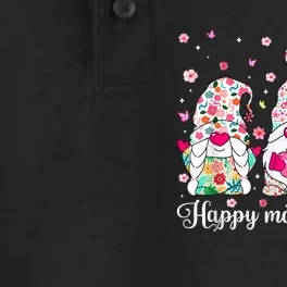 Happy Mother's Day Cute Gnome Flower Mom Daughter Dry Zone Grid Performance Polo