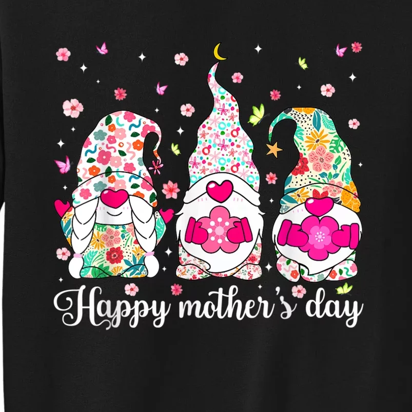 Happy Mother's Day Cute Gnome Flower Mom Daughter Tall Sweatshirt