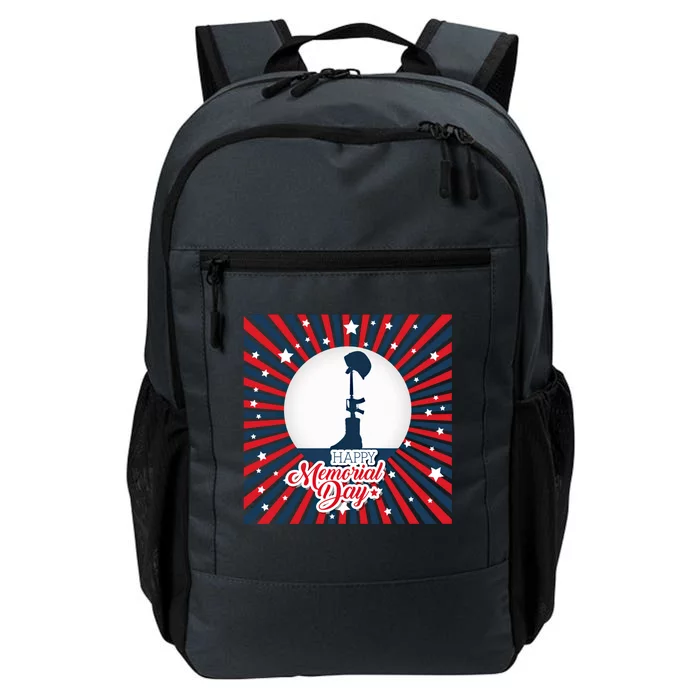 Happy Memorial Day Usa Patriotic Flag Funny Gift Daily Commute Backpack