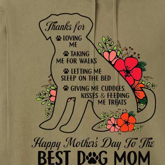 Happy MotherS Day To The Best Dog Mom Mothers Day Dog Lover Premium Hoodie