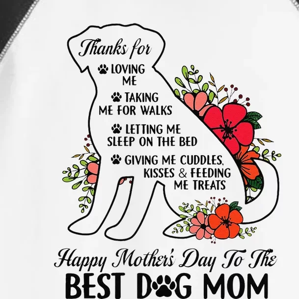 Happy MotherS Day To The Best Dog Mom Mothers Day Dog Lover Toddler Fine Jersey T-Shirt