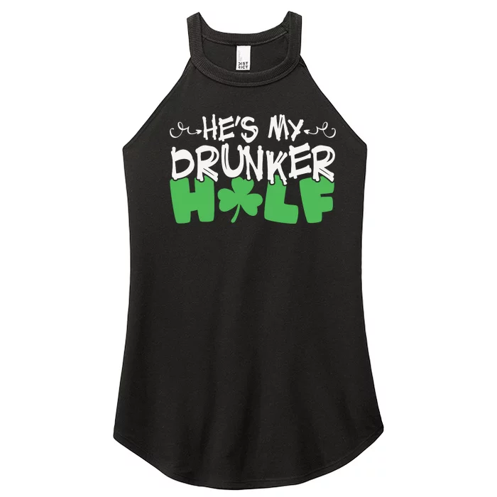 Hes My Drunker Funny Shamrock Women’s Perfect Tri Rocker Tank