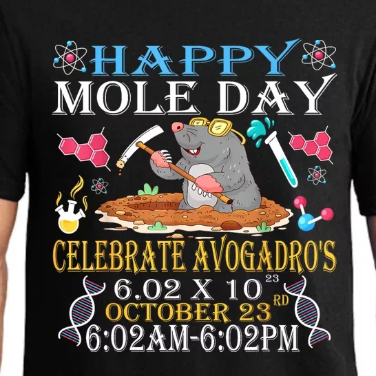 Happy Mole Day Celebrate AvogadroS Mole 6.02 X 10 October Pajama Set