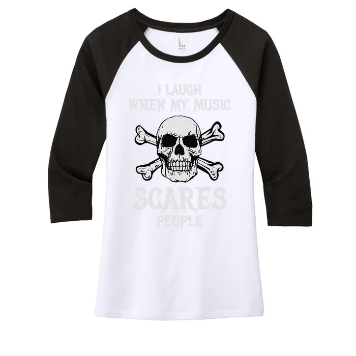 Heavy Metal Death Metal Rock Music Band Women's Tri-Blend 3/4-Sleeve Raglan Shirt