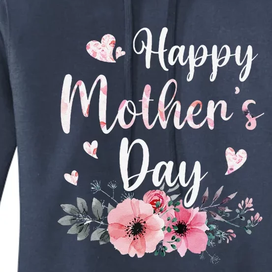 Happy MotherS Day With Floral Mom Mommy Grandma Women Women's Pullover Hoodie