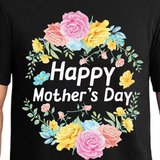 Happy MotherS Day Mom Grandma Love Floral Pajama Set