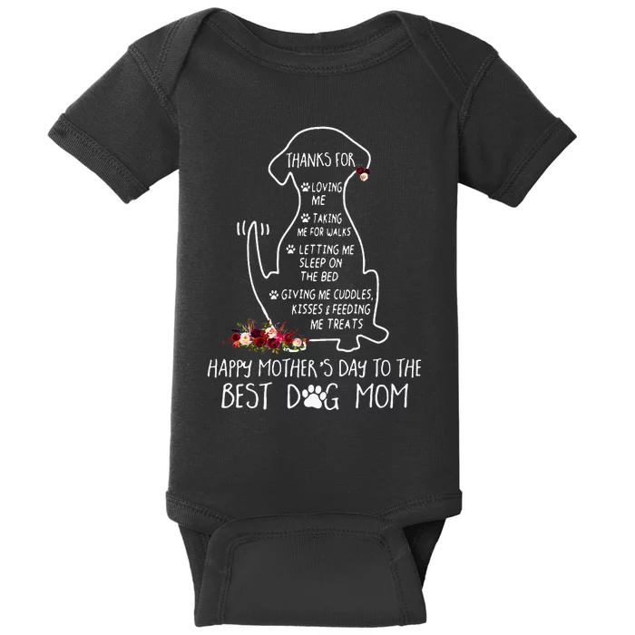 Happy MotherS Day Dog Mom Baby Bodysuit