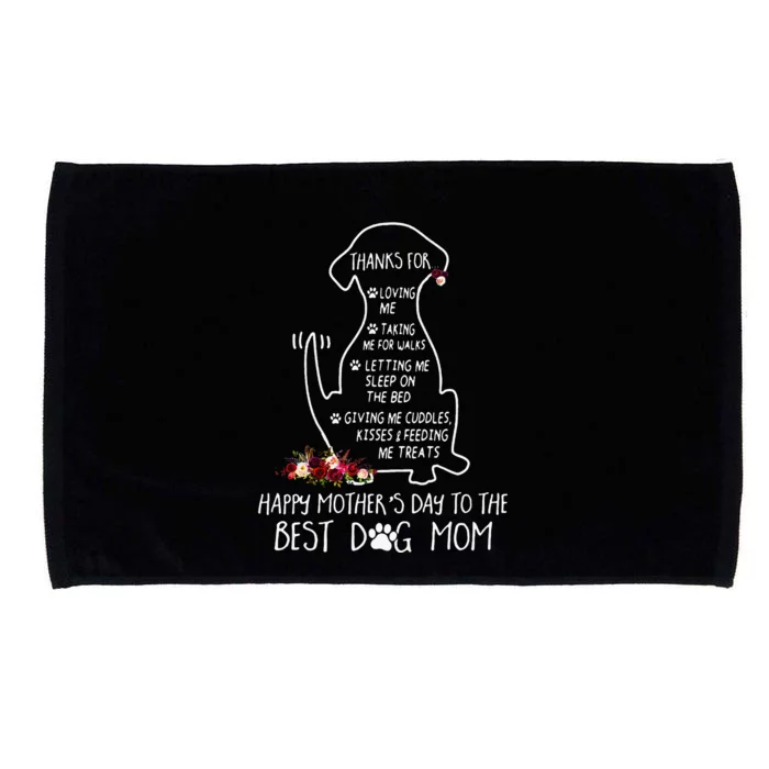 Happy MotherS Day Dog Mom Microfiber Hand Towel