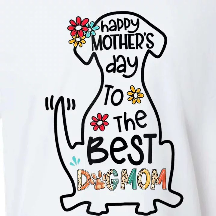 Happy Mother's Day To The Best Dog Mom Dog Mother Gifts Sueded Cloud Jersey T-Shirt