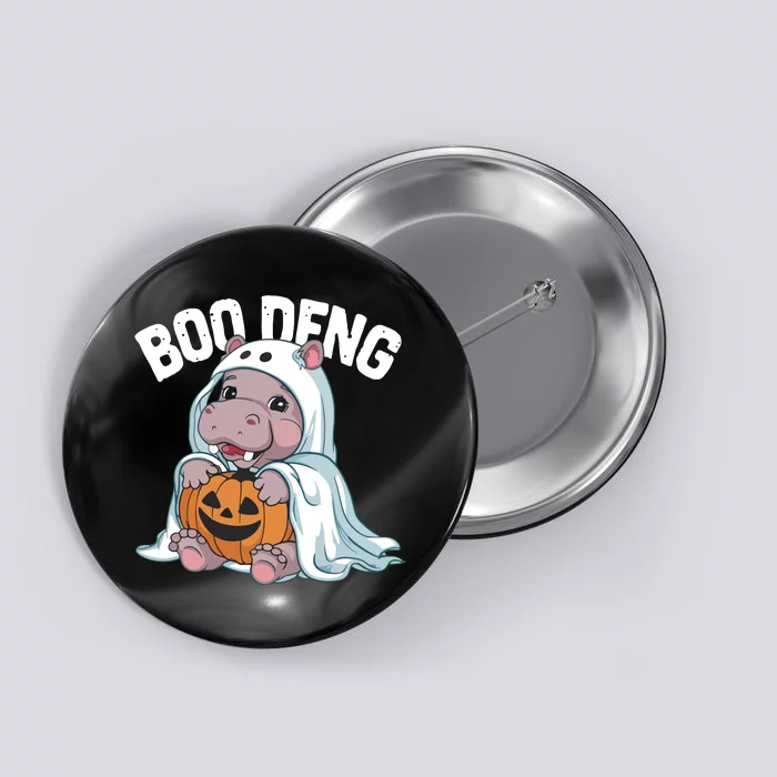 Halloween Moo Deng Baby Hippo Boo Deng Button