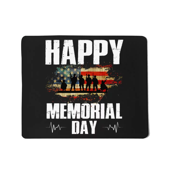 Happy Memorial Day USA Flag American Patriotic Mousepad