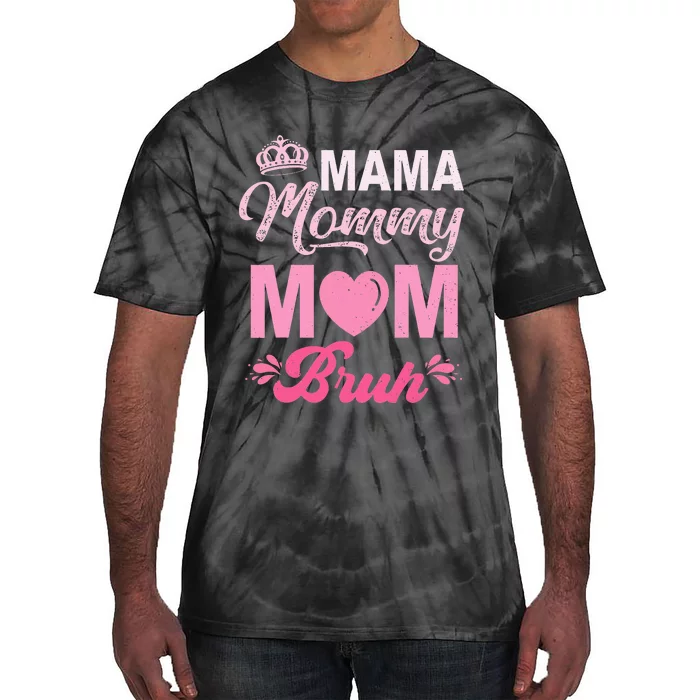 Happy Mother's Day Cute Leopard Graphic Mama Mommy Mom Bruh Tie-Dye T-Shirt