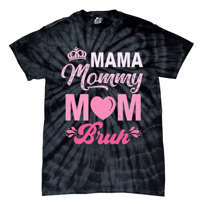 Happy Mother's Day Cute Leopard Graphic Mama Mommy Mom Bruh Tie-Dye T-Shirt