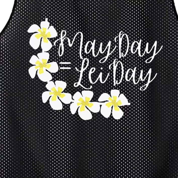 Hawaii May Day Is Lei Day Mesh Reversible Basketball Jersey Tank