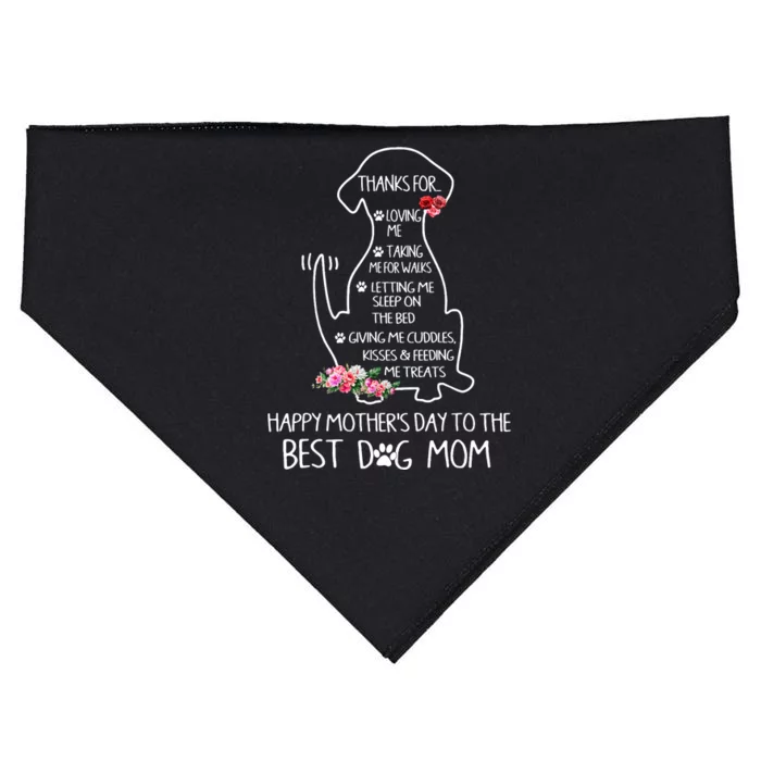 Happy Mothers Day To The Best Dog Mom USA-Made Doggie Bandana