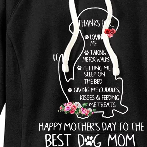 Happy Mothers Day To The Best Dog Mom Women's Fleece Hoodie