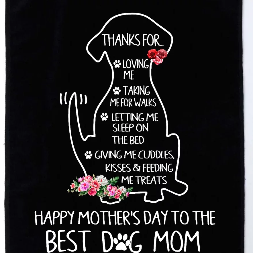 Happy Mothers Day To The Best Dog Mom Platinum Collection Golf Towel