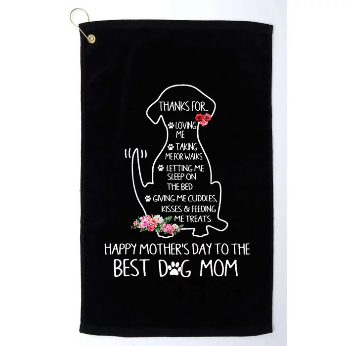 Happy Mothers Day To The Best Dog Mom Platinum Collection Golf Towel