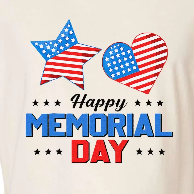 Happy Memorial Day 4th Of July American Flag Patriotic Garment-Dyed Women's Muscle Tee