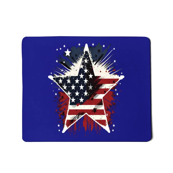 Happy Memorial Day Veteran American Usa Star Flag 4th Of Gift Mousepad