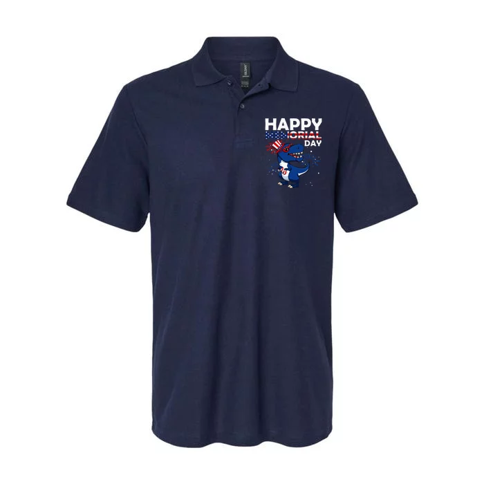 Happy Memorial Day 4th Of July Dinosaur Softstyle Adult Sport Polo