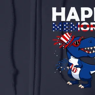 Happy Memorial Day 4th Of July Dinosaur Full Zip Hoodie