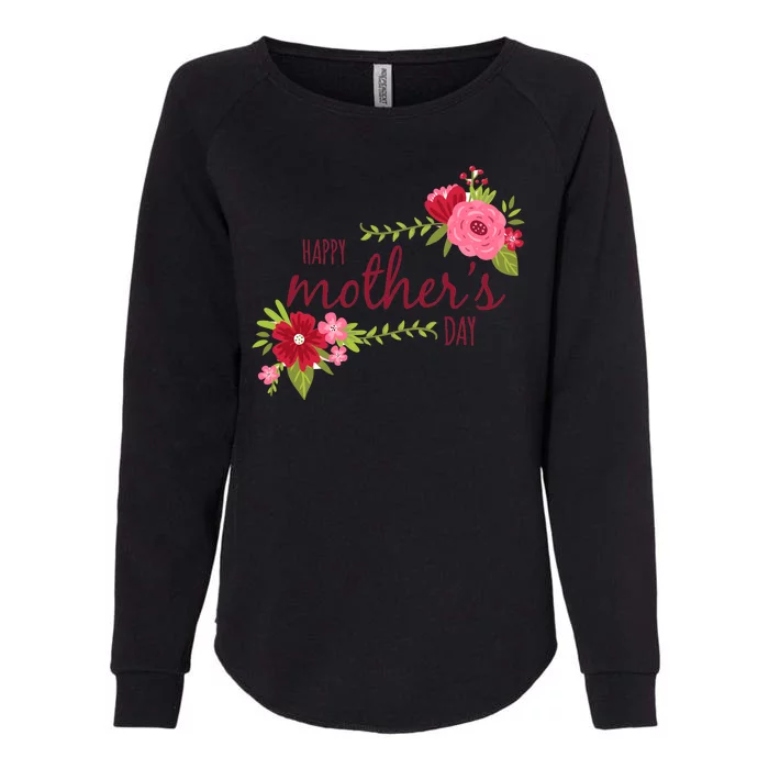 Happy Mother's Day Flower Womens California Wash Sweatshirt