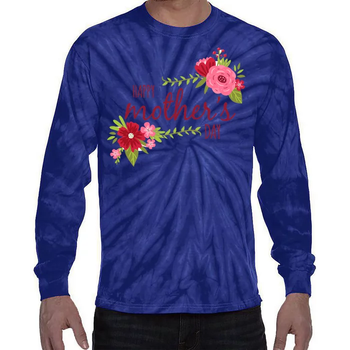 Happy Mother's Day Flower Tie-Dye Long Sleeve Shirt