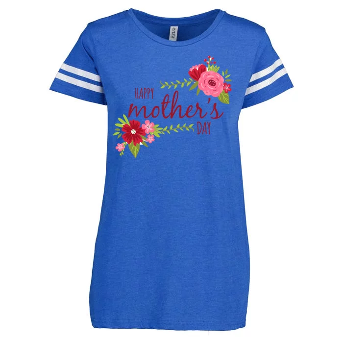 Happy Mother's Day Flower Enza Ladies Jersey Football T-Shirt