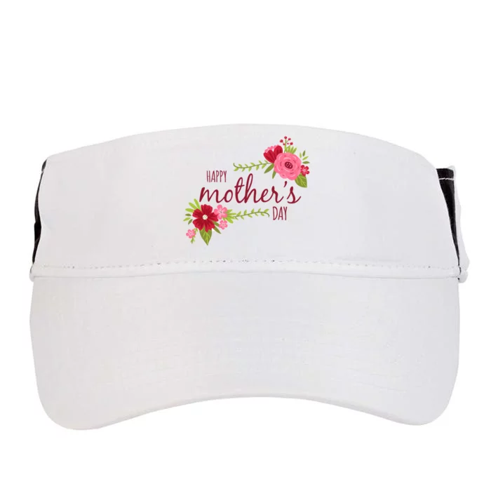 Happy Mother's Day Flower Adult Drive Performance Visor